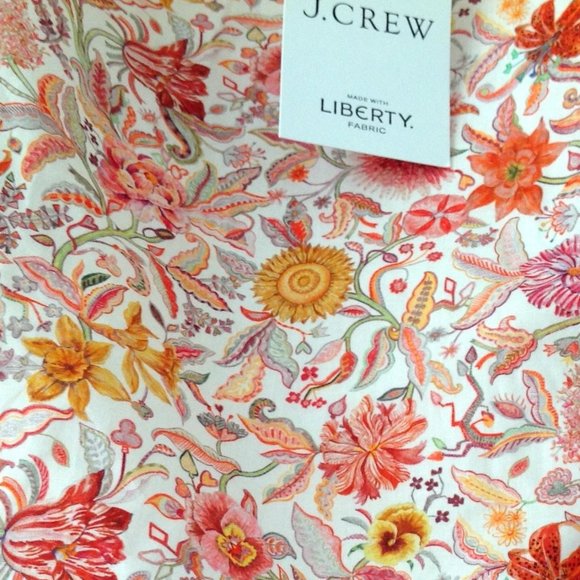 J Crew Cropped Top In Liberty Floral Print Cottagecore Prairie Whimsical - Picture 8 of 10